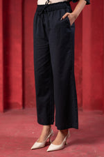 Thumbnail for Juniper Black Tonal Sequin Embellished Straight Kurta Set