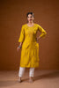 Juniper Mustard Tonal Sequin Embellished Straight Kurta Set - Distacart