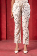 Thumbnail for Juniper White & Black Floral Printed Sleeveless Straight Kurta Set