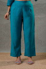 Thumbnail for Juniper Rama Leaf-Print Straight Kurta Set With Pant & Zari-Lined Dupatta - Distacart