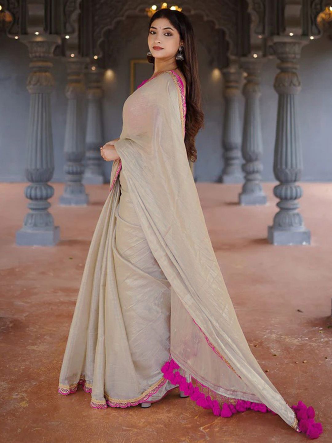 Mitera Gotta Patti Supernet Saree - Distacart