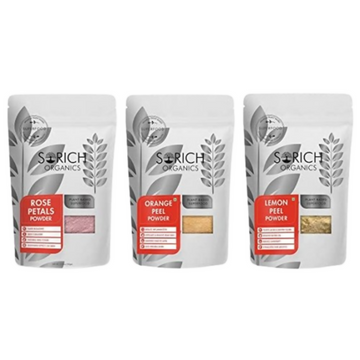 Sorich Organics Rose Petals Powder, Lemon Peel Powder and Orange Peel Powder - Distacart