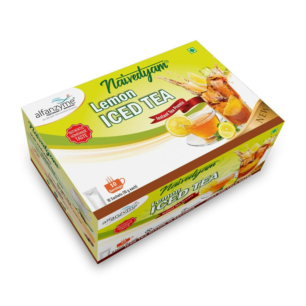 Naivedyam Lemon Iced Instant Tea Premix Powder Sachets - Distacart
