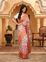 Thumbnail for Astita Linen Cotton(Woven Work) Multicolour Saree