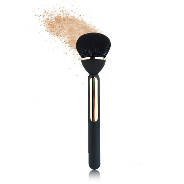 Gleva Multipurpose Professional Powder & Blush Cheek Brush - Black - Distacart