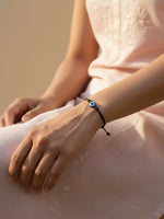 Thumbnail for NVR Black Evil Eye Adjustable Bracelet for Men & Women - Distacart