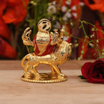 Thumbnail for Collectible India Gold Plated Goddess Maa Durga Sherawali Mata Idol - Distacart