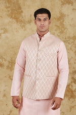 Thumbnail for Bluesaanchi Men's Jacquard Rosy Waistcoat - Distacart