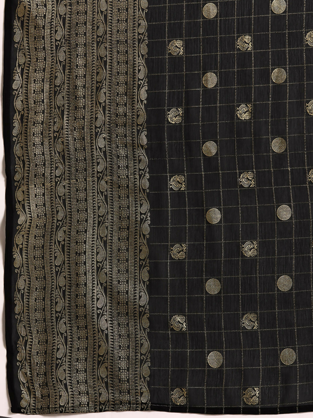 Ahalyaa Women's Traditional Semi Stitch Saree - Black - Distacart