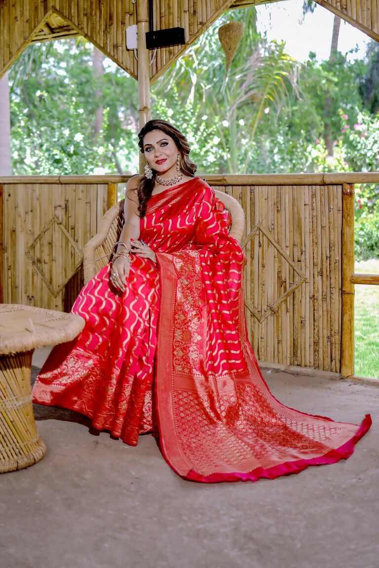 Partywear Designer Tameta Banarasi Silk Fancy Saree - Starwalk - Distacart