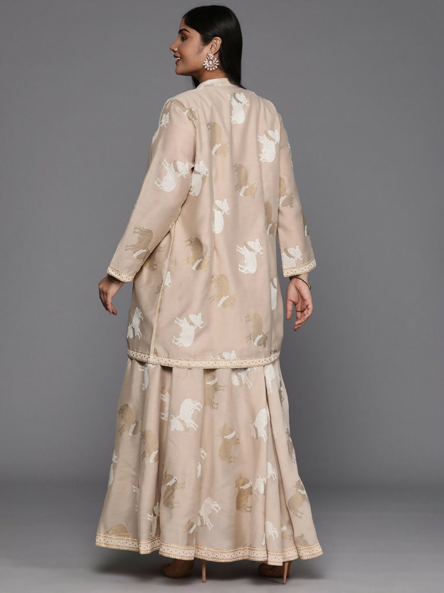 Ahalyaa Women's Traditional Wear Co-ords - Tan - Distacart