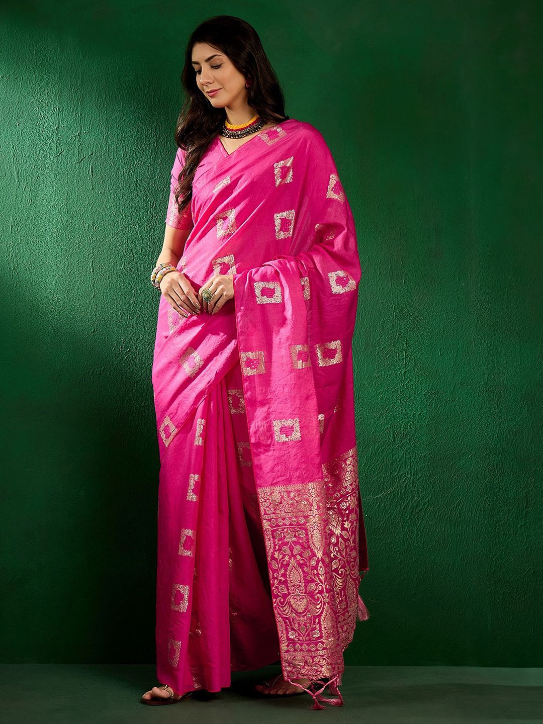 Mitera Woven Design Zari Saree - Distacart