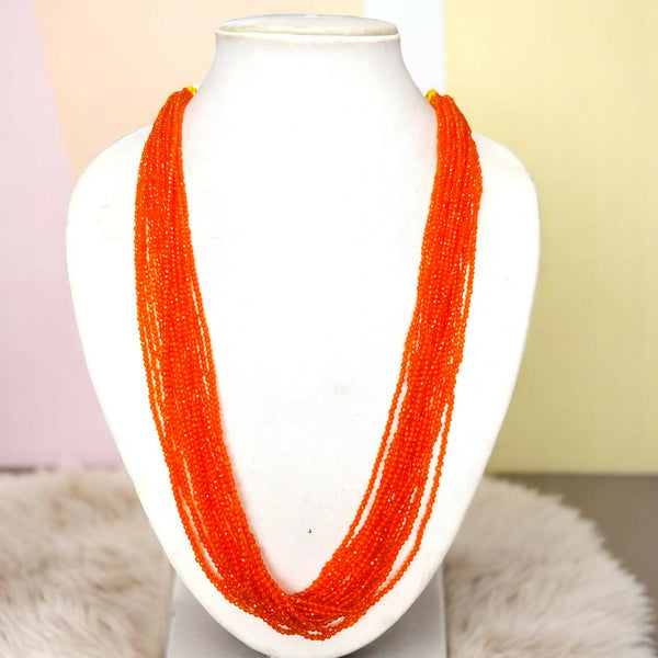 Inhanns Crystal Beads Luxe Edition – Multi-Layered Necklace - Orange - Distacart