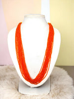 Thumbnail for Inhanns Crystal Beads Luxe Edition – Multi-Layered Necklace - Orange - Distacart