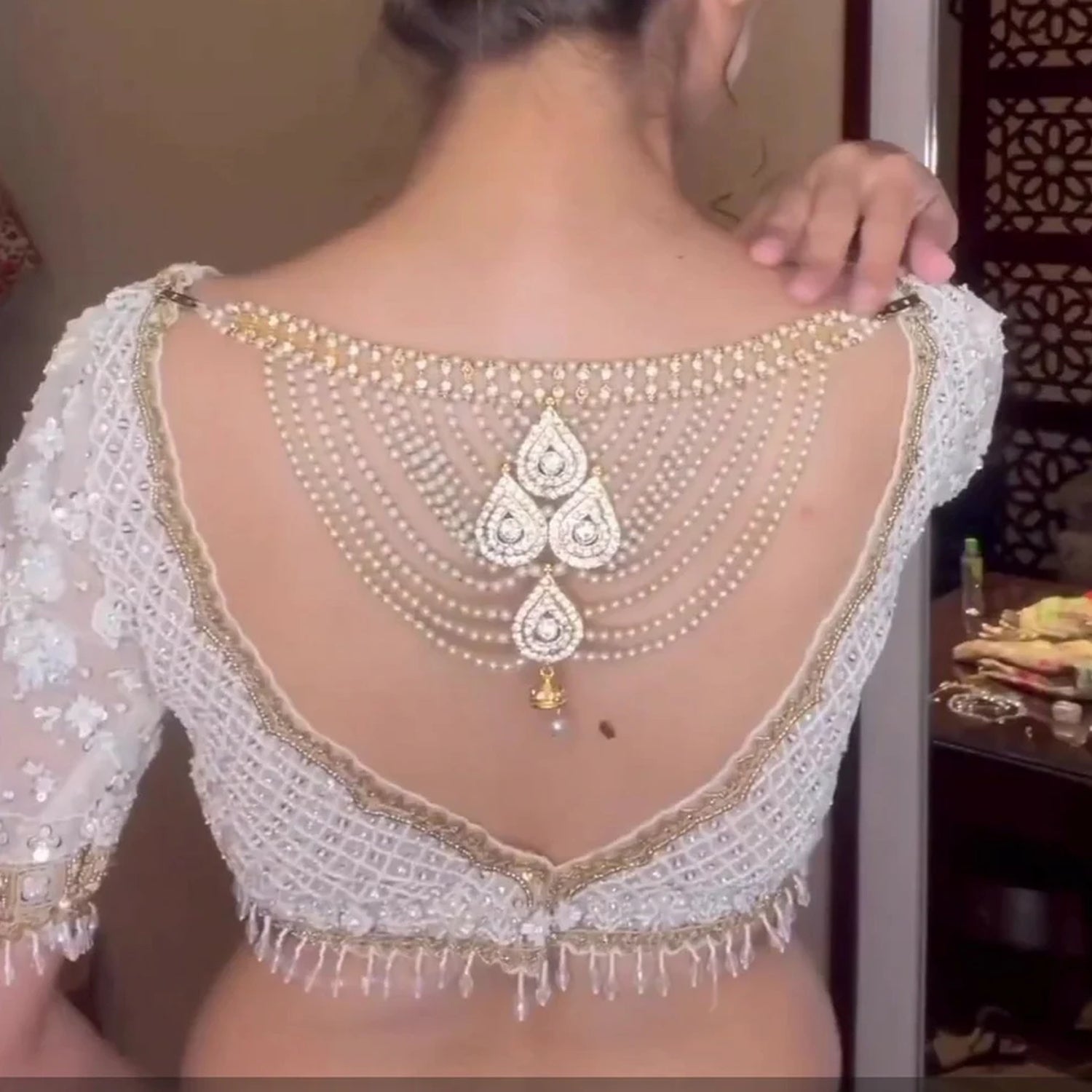 Jewel City Pearl Layered Versatile Blouse Broach