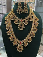 Thumbnail for Jewel City Royal Kundan Bridal Necklace Set with Earrings | Multi-Layered Gold-Plated Pearl & Stone Indian Wedding Jewelry for Women