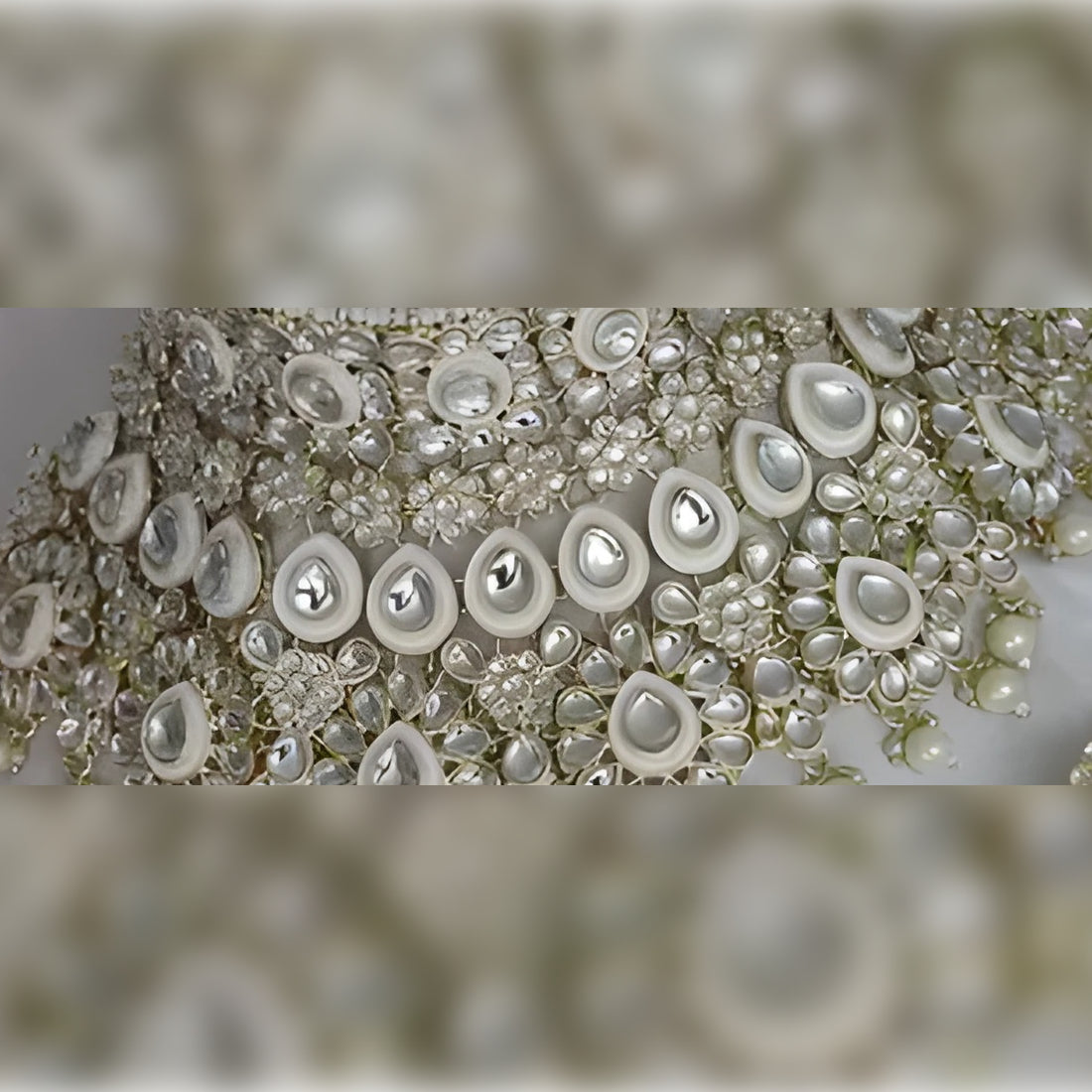 Jewel City Luxurious White Kundan Bridal Set - Complete Semi Wedding Jewelry Collection with Pearl Embellishments
