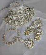 Thumbnail for Jewel City Luxurious White Kundan Bridal Set - Complete Semi Wedding Jewelry Collection with Pearl Embellishments