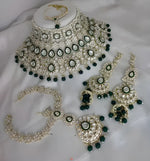 Thumbnail for Jewel City Luxurious Green Kundan Bridal Set - Complete Semi Wedding Jewelry Collection with Pearl Embellishments