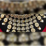 Thumbnail for Jewel City Kundan Choker Necklace Set with Maang Tikka & Jhumka Earrings - Traditional Indian Bridal Jewelry Collection Gold-Plated