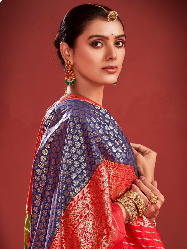 NOZ2TOZ Women's Tussar Silk Olive Printed Designer Saree With Blouse Piece - Distacart