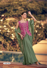 Thumbnail for Aarshi Fashions Pink Chinon Wedding Gowns