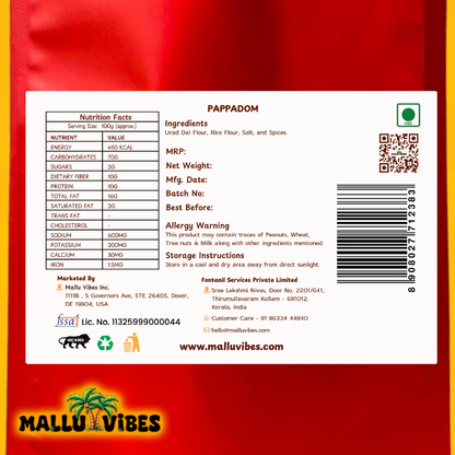 Mallu Vibes Pappadom - Distacart