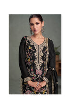 Thumbnail for Aarshi Fashions Black Chinon Heavy Embroidery Wedding Palazzo Suit