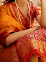 Thumbnail for NOZ2TOZ Women's Silk Blend Yellow Woven Design Designer Saree With Blouse Piece - Distacart
