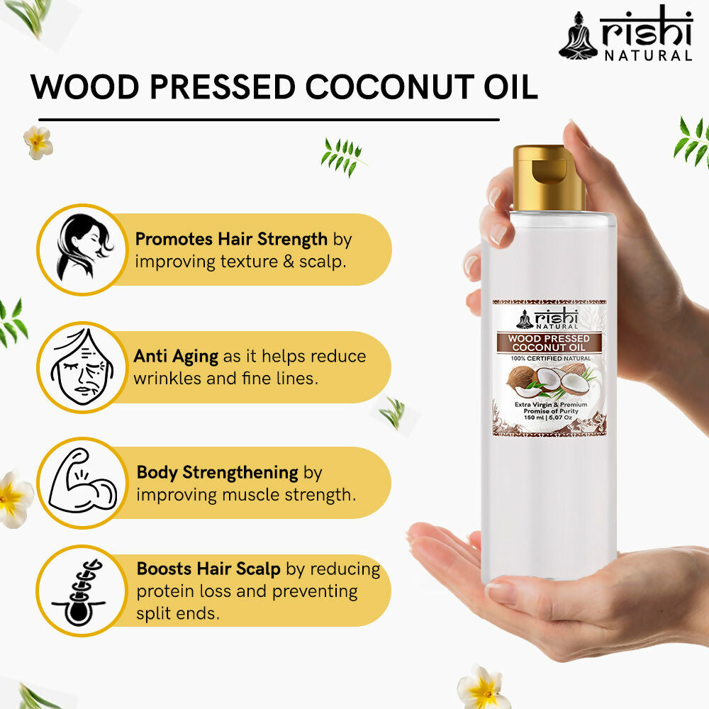 COCONUT OIL WOOD-PRESSED BENEFITS