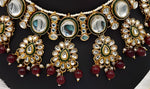 Thumbnail for Jewel City Kundan Pearl Necklace Set with Maang Tikka - Designer Meenakari Wedding Jewelry Collection