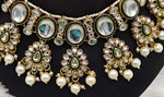 Thumbnail for Jewel City Kundan Pearl Necklace Set with Maang Tikka - Designer Meenakari Wedding Jewelry Collection