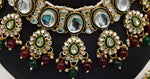 Thumbnail for Jewel City Kundan Pearl Necklace Set with Maang Tikka - Designer Meenakari Wedding Jewelry Collection