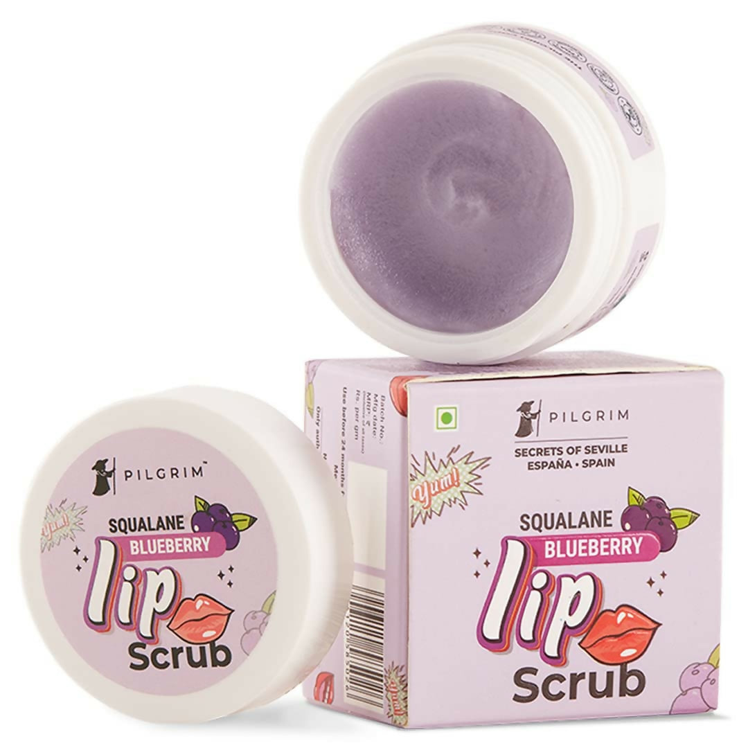 Pilgrim Spanish Lip Scrub (Blueberry) For Dark Lips, Gentle Exfoliation, Hydrated, Smooth & Soft Lips - Distacart