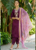 Vegaa Fashion Wine Viscose Rayon Embroidered Salwar Suit - Distacart
