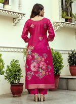 Thumbnail for Vegaa Fashion Pink Viscose Silk Beads Work Desginer Suit