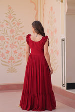 Thumbnail for Preksha Creation Women Faux Blooming With Sequins Multithreaded Beads Embroidered work Gown