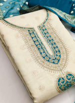 Thumbnail for Vegaa Fashion Cream Embroidered salwar suit