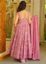 Thumbnail for Vegaa Fashion Pink Printed Muslin Salwar Suit