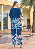 Thumbnail for Prazu Fashion Blue Pure Cotton Stylish Prints Co-Ords Set