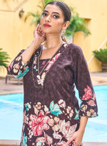 Thumbnail for Prazu Fashion Coffee Pure Cotton Stylish Prints Co-Ords Set