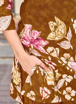 Thumbnail for Prazu Fashion Mustard Pure Cotton Stylish Prints Co-Ords Set