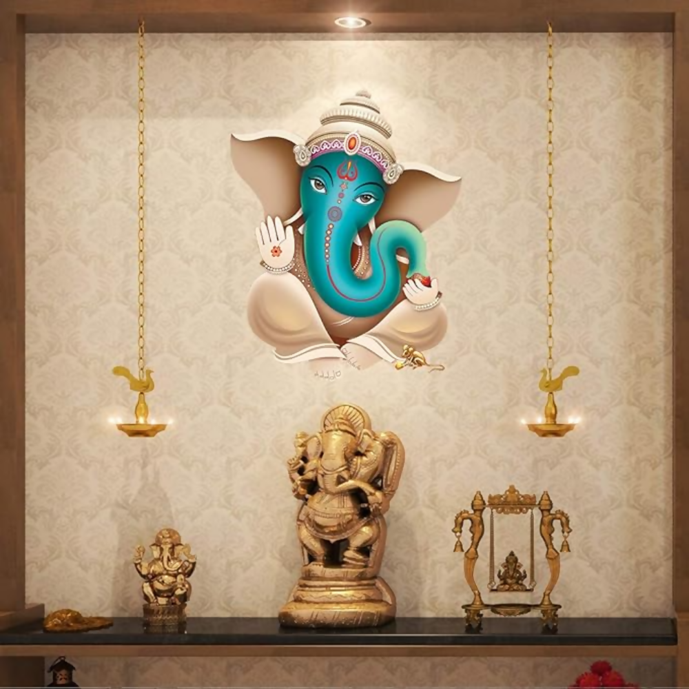 Rangoli Vinyl Religion Large Wall Sticker (Multicolor, 50 or 70 cm) - Dista