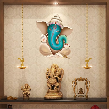 Rangoli Vinyl Religion Large Wall Sticker (Multicolor, 50 or 70 cm) - Dista