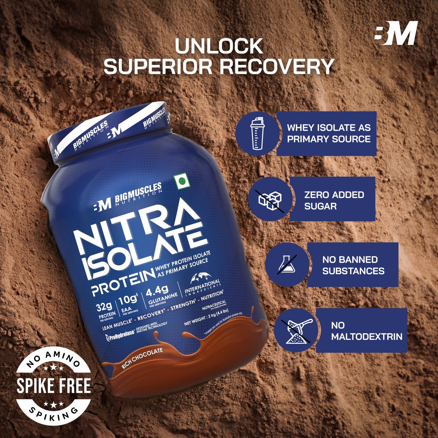 Big Muscles Nutrition Nitra Isolate Whey Protein - Dista