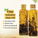 Thumbnail for Veda Ayurvedic Cold Pressed Hair Oil - Ayurvedic Jadi Butis Infused Oil - Distacart