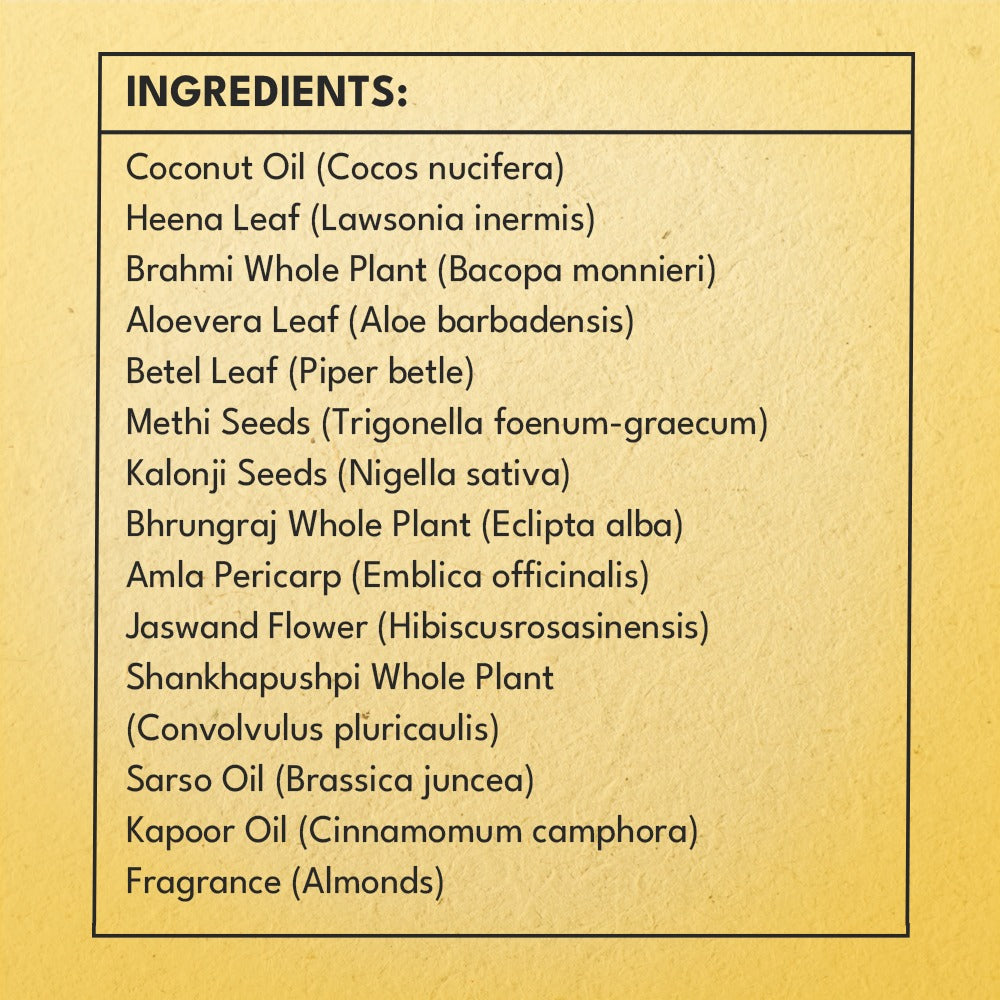 Veda Ayurvedic Cold Pressed Hair Oil - Ayurvedic Jadi Butis Infused Oil - Distacart