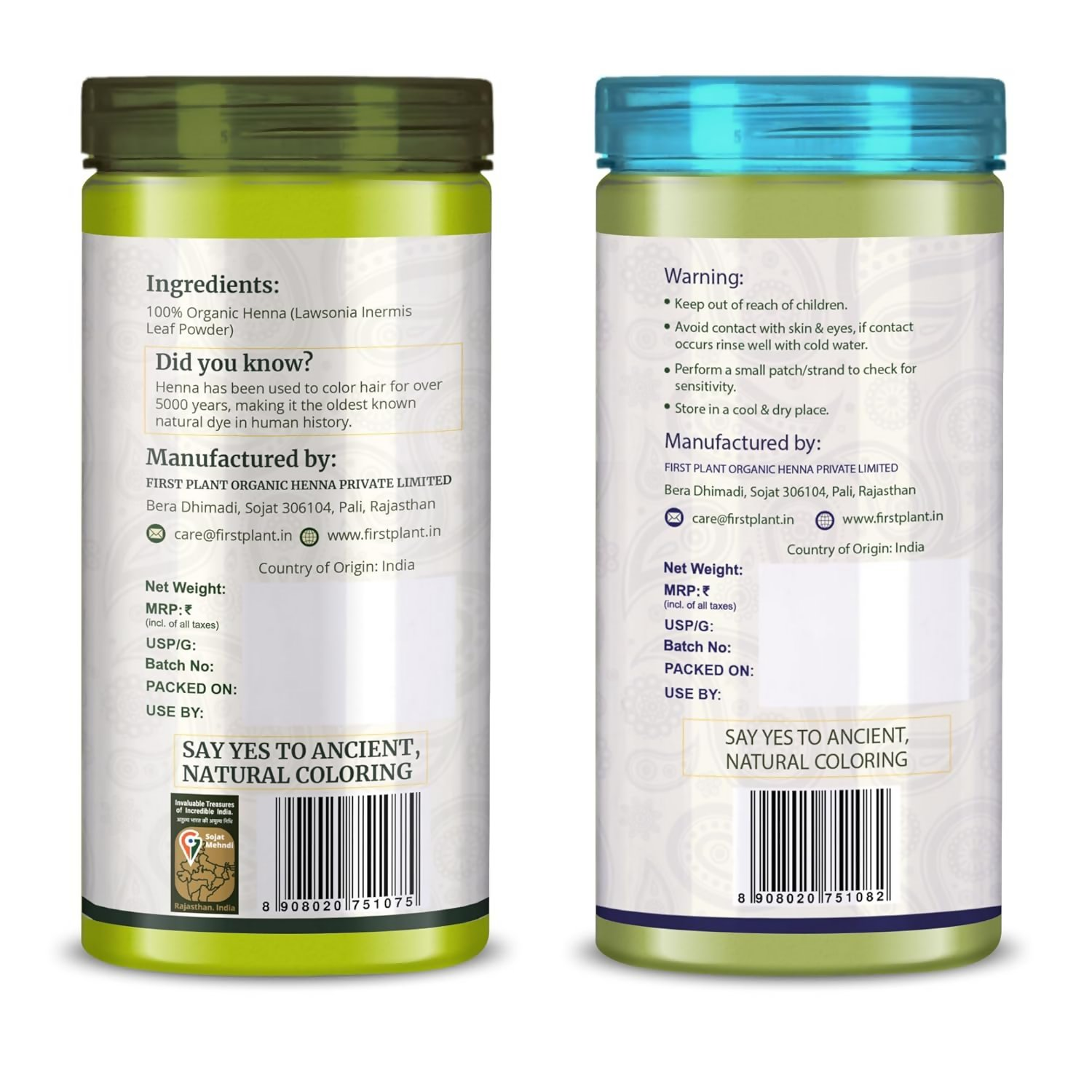 First Plant Natural Hair Dye Combo Pack For Black - Distacart