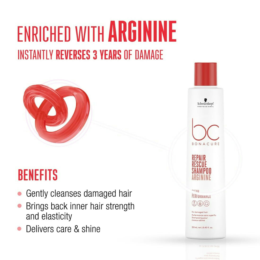 Schwarzkopf Professional Bc Peptide Repair Rescue Micellar Clean Combo (Red) - Distacart