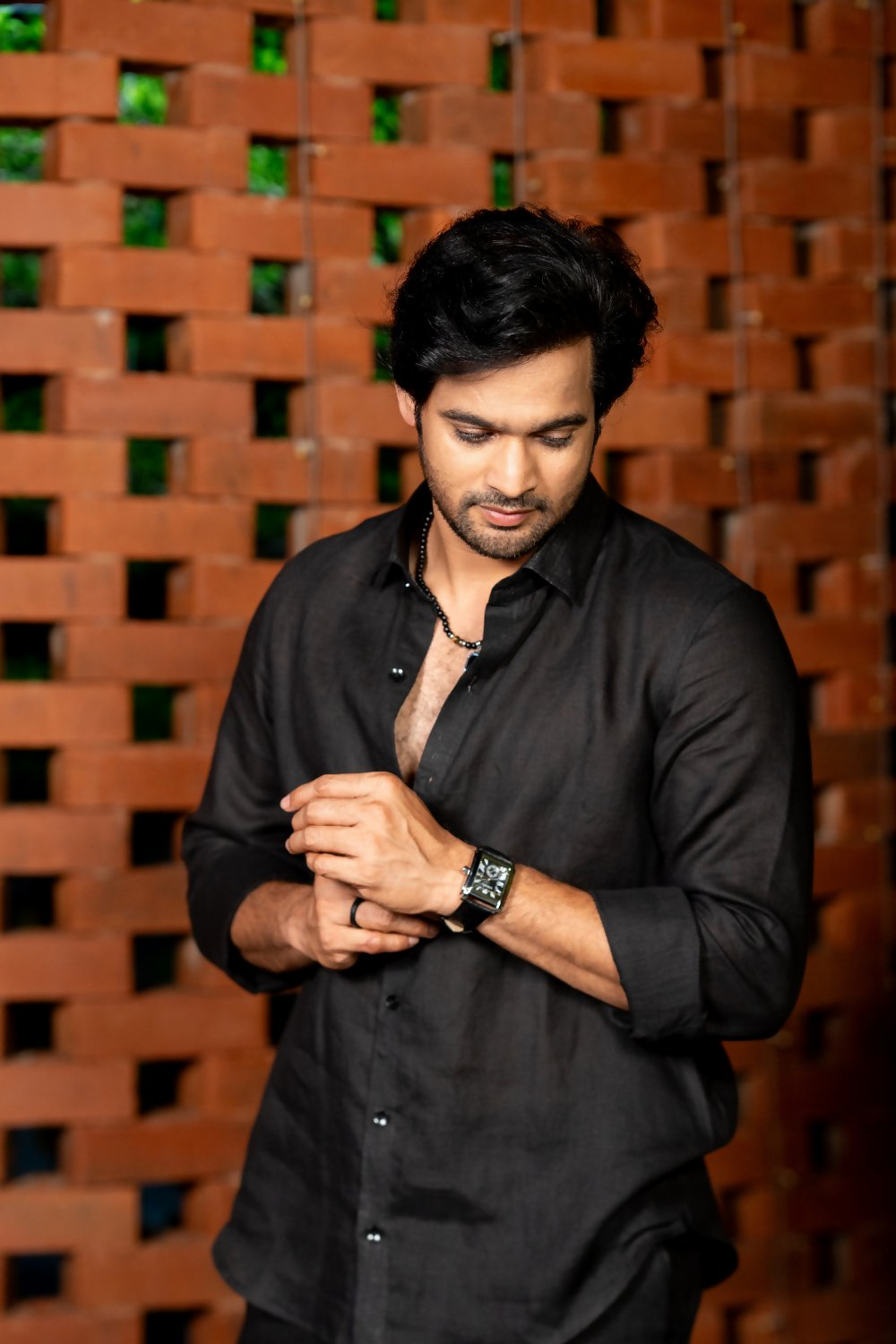 Linen Black Summer Breeze Shirt By Hilo Design